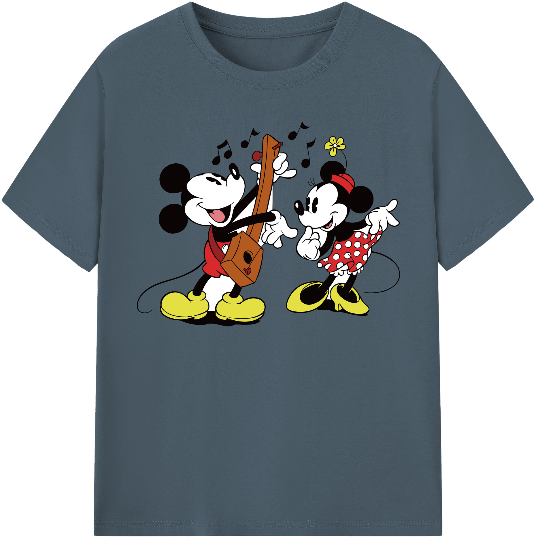 （画像用） ミッキーマウス Mickey Mouse 綿100％半袖Tシャツ（フロントプリント）